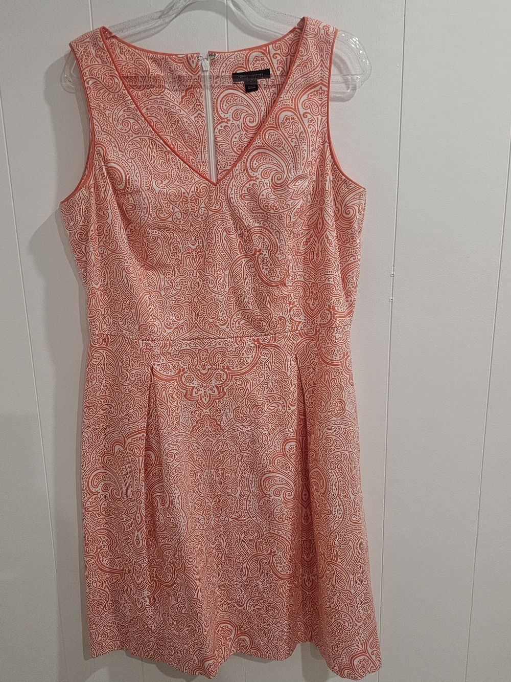 Tommy Hilfiger Coral Paisley Fit & Flare Sz.8 Dress Preppy Classic Quiet Luxury - Picture 2 of 15